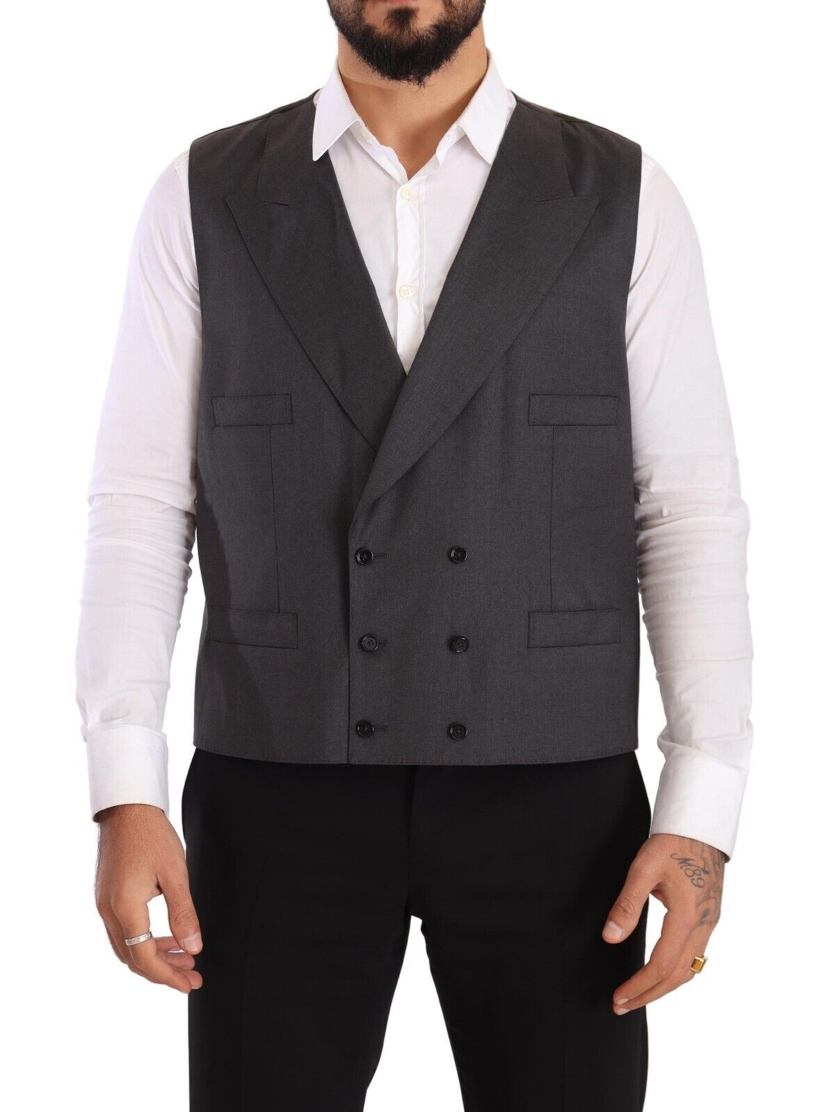 Dolce & Gabbana Elegant Gray Sicilia Wool Blend Suit - Sandy Store ByNet