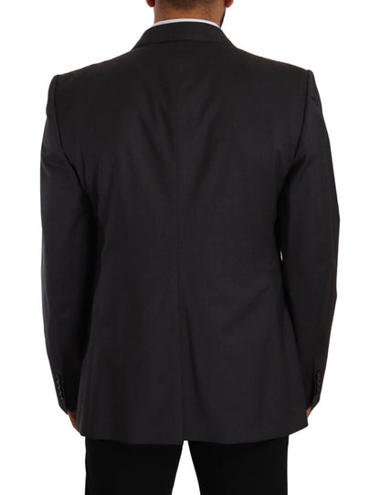 Dolce & Gabbana Elegant Gray Sicilia Wool Blend Suit - Sandy Store ByNet