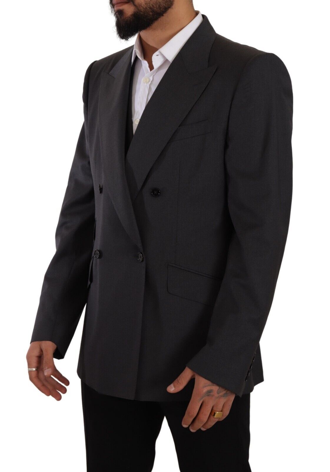 Dolce & Gabbana Elegant Gray Sicilia Wool Blend Suit - Sandy Store ByNet