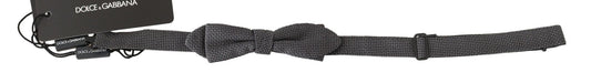 Dolce & Gabbana Elegant Gray Silk Bow Tie - Sandy Store ByNet