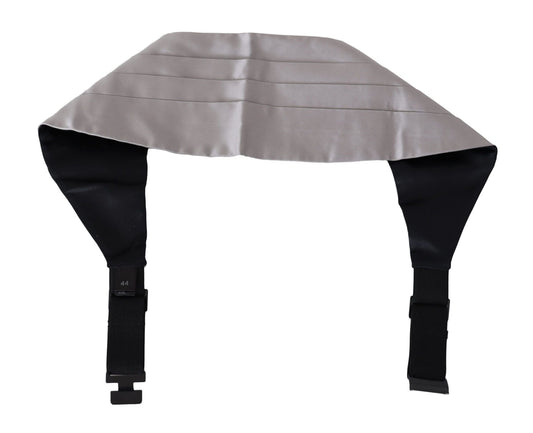 Dolce & Gabbana Elegant Gray Silk Cummerbund - Sandy Store ByNet