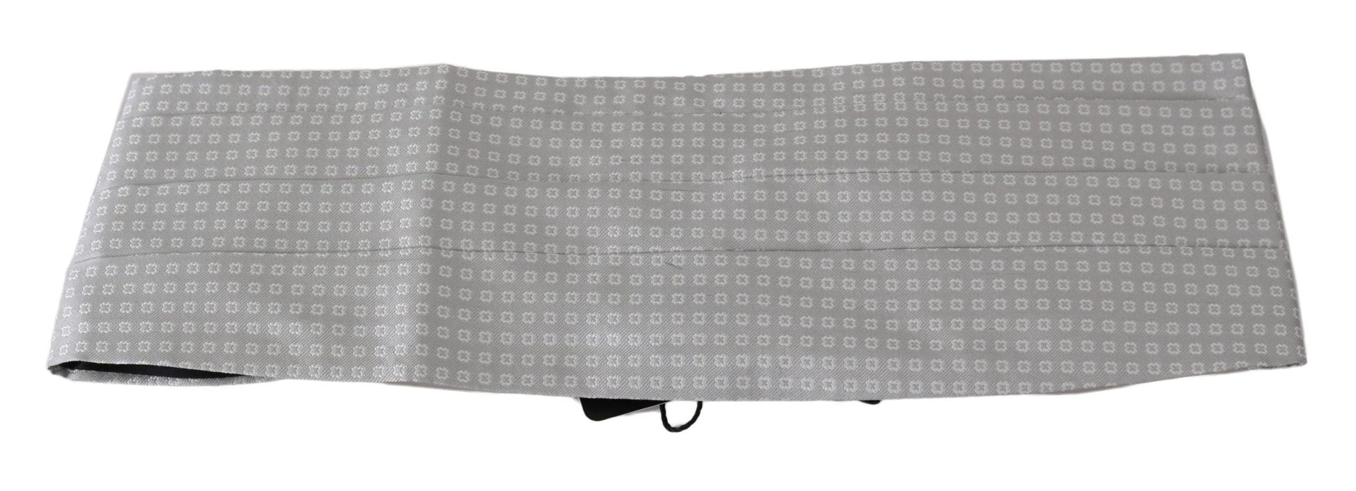 Dolce & Gabbana Elegant Gray Silk Cummerbund - Sandy Store ByNet