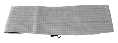 Dolce & Gabbana Elegant Gray Silk Cummerbund - Sandy Store ByNet