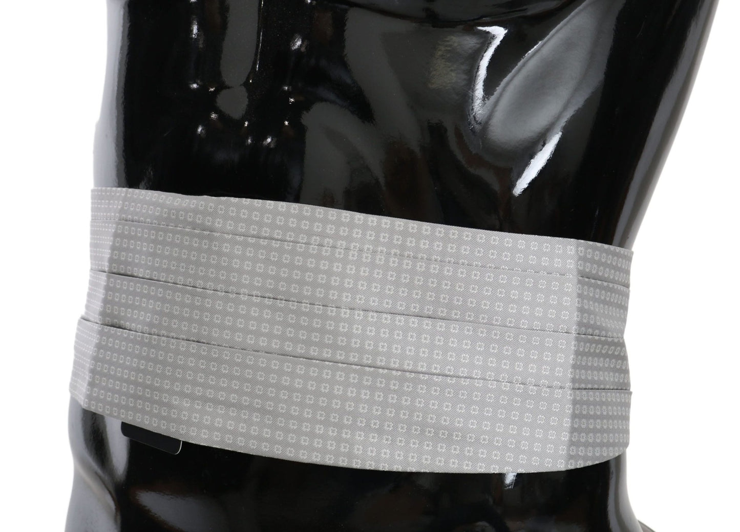 Dolce & Gabbana Elegant Gray Silk Cummerbund - Sandy Store ByNet