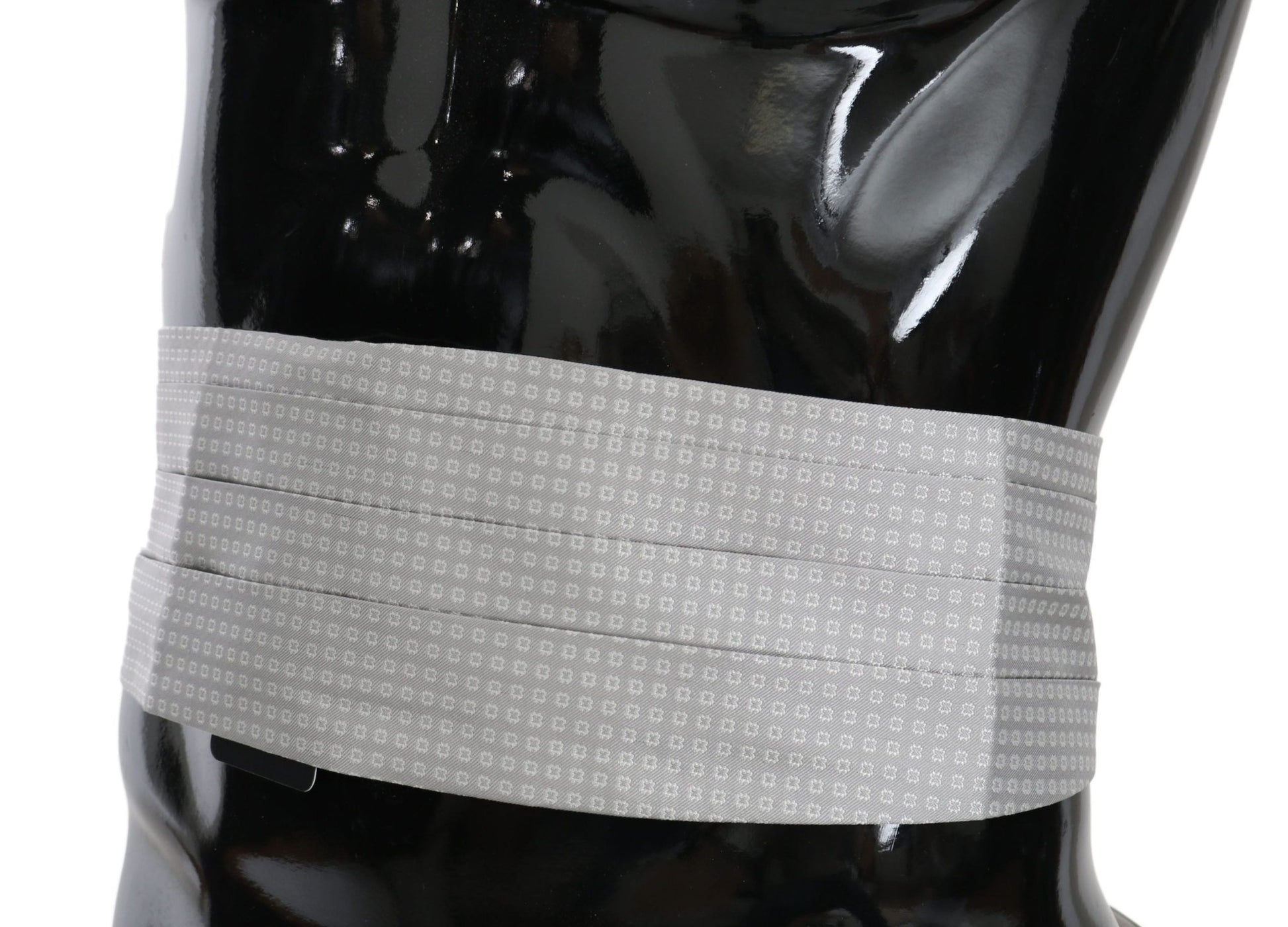 Dolce & Gabbana Elegant Gray Silk Cummerbund - Sandy Store ByNet
