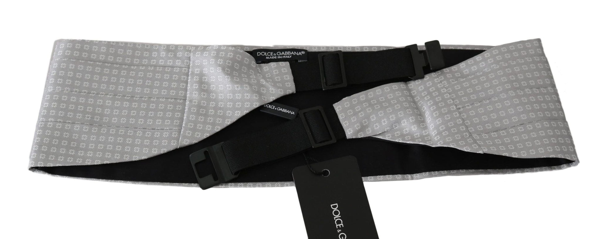 Dolce & Gabbana Elegant Gray Silk Cummerbund - Sandy Store ByNet