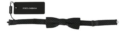 Dolce & Gabbana Elegant Gray Silk Patterned Bow Tie - Sandy Store ByNet