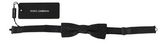 Dolce & Gabbana Elegant Gray Silk Patterned Bow Tie - Sandy Store ByNet