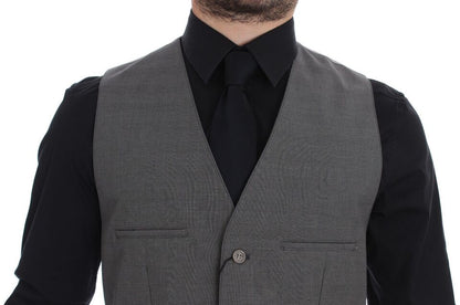Dolce & Gabbana Elegant Gray Slim Fit Dress Vest - Sandy Store ByNet