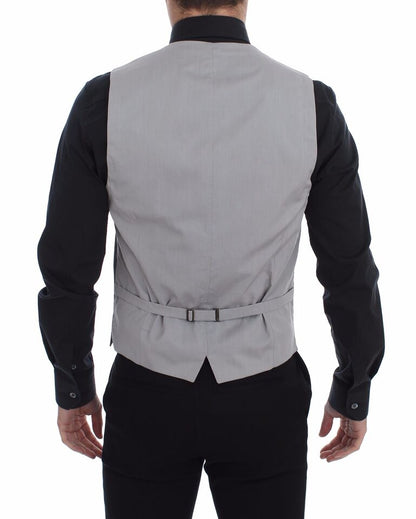 Dolce & Gabbana Elegant Gray Slim Fit Dress Vest - Sandy Store ByNet
