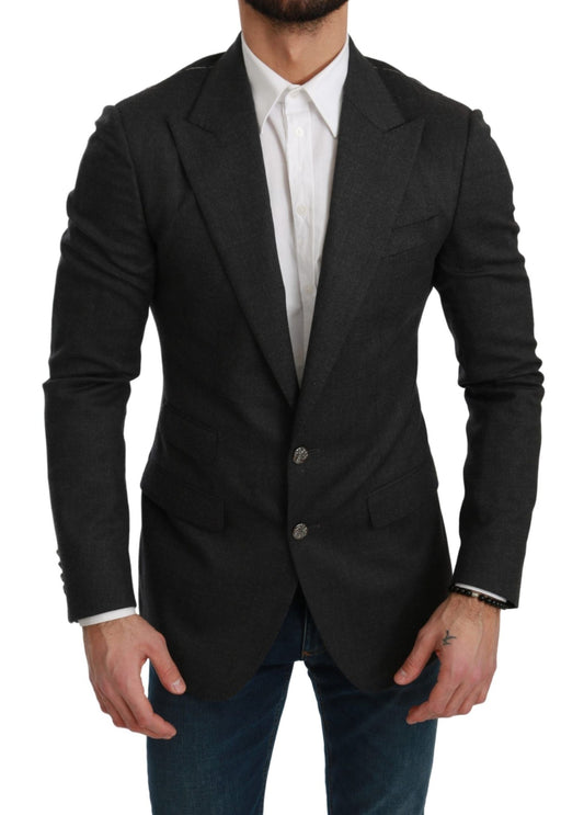 Dolce & Gabbana Elegant Gray Slim Fit Formal Blazer - Sandy Store ByNet