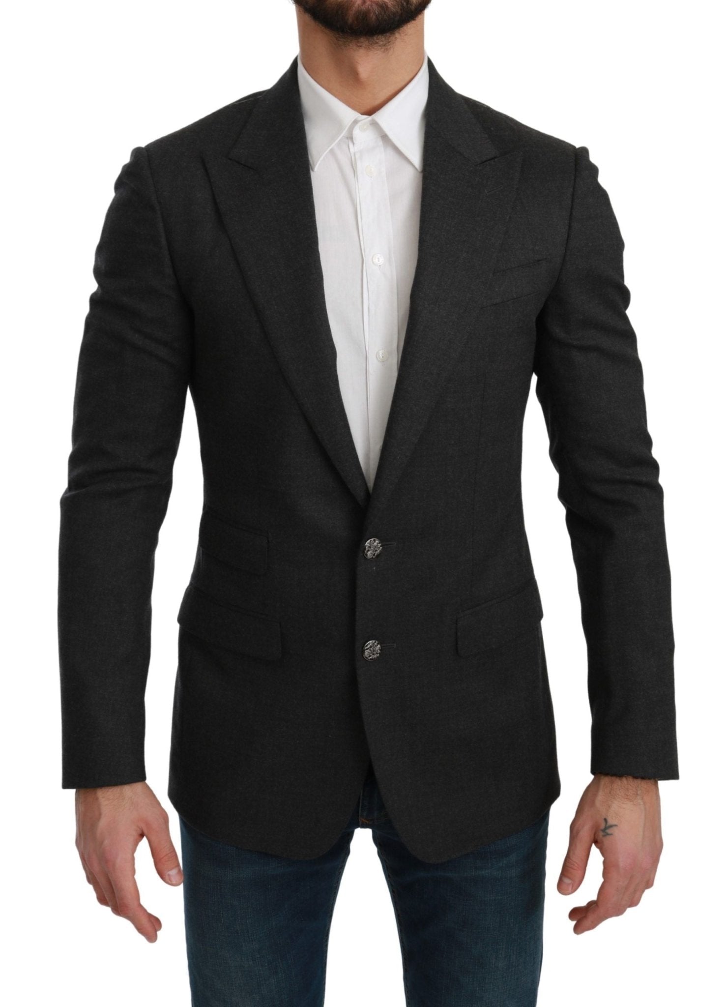 Dolce & Gabbana Elegant Gray Slim Fit Formal Blazer - Sandy Store ByNet