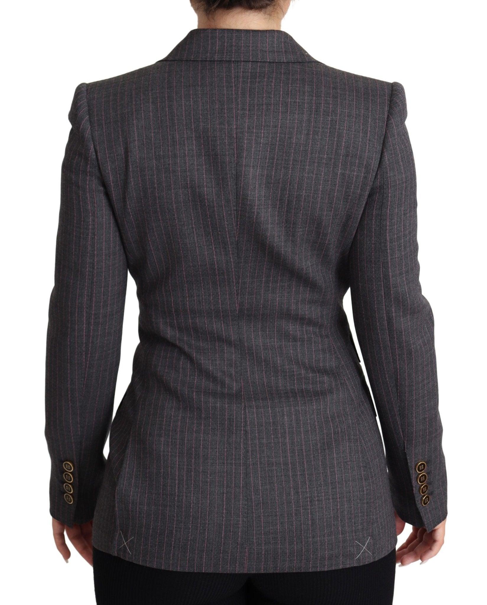 Dolce & Gabbana Elegant Gray Stretch Wool Blazer - Sandy Store ByNet