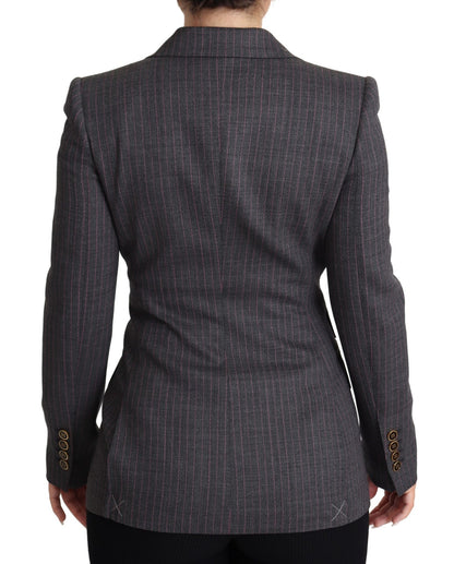 Dolce & Gabbana Elegant Gray Stretch Wool Blazer - Sandy Store ByNet