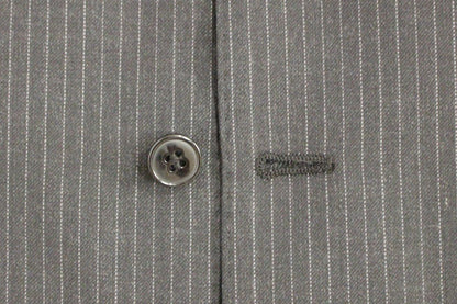 Dolce & Gabbana Elegant Gray Striped Dress Vest - Sandy Store ByNet