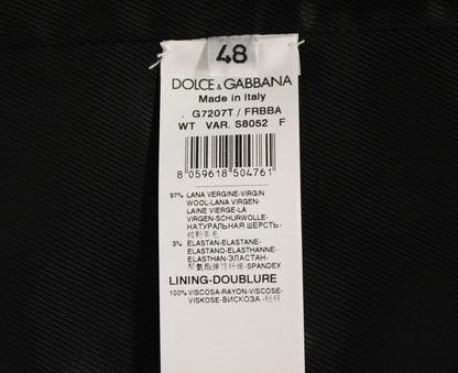 Dolce & Gabbana Elegant Gray Striped Dress Vest - Sandy Store ByNet