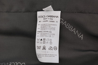Dolce & Gabbana Elegant Gray Striped Waistcoat Vest - Sandy Store ByNet