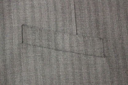 Dolce & Gabbana Elegant Gray Striped Wool Dress Vest - Sandy Store ByNet