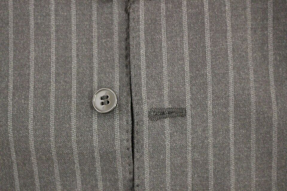 Dolce & Gabbana Elegant Gray Striped Wool Dress Vest - Sandy Store ByNet