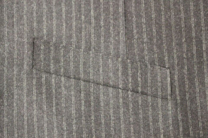 Dolce & Gabbana Elegant Gray Striped Wool Dress Vest - Sandy Store ByNet