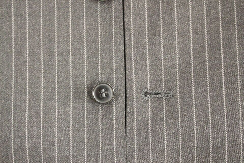 Dolce & Gabbana Elegant Gray Striped Wool Dress Vest - Sandy Store ByNet