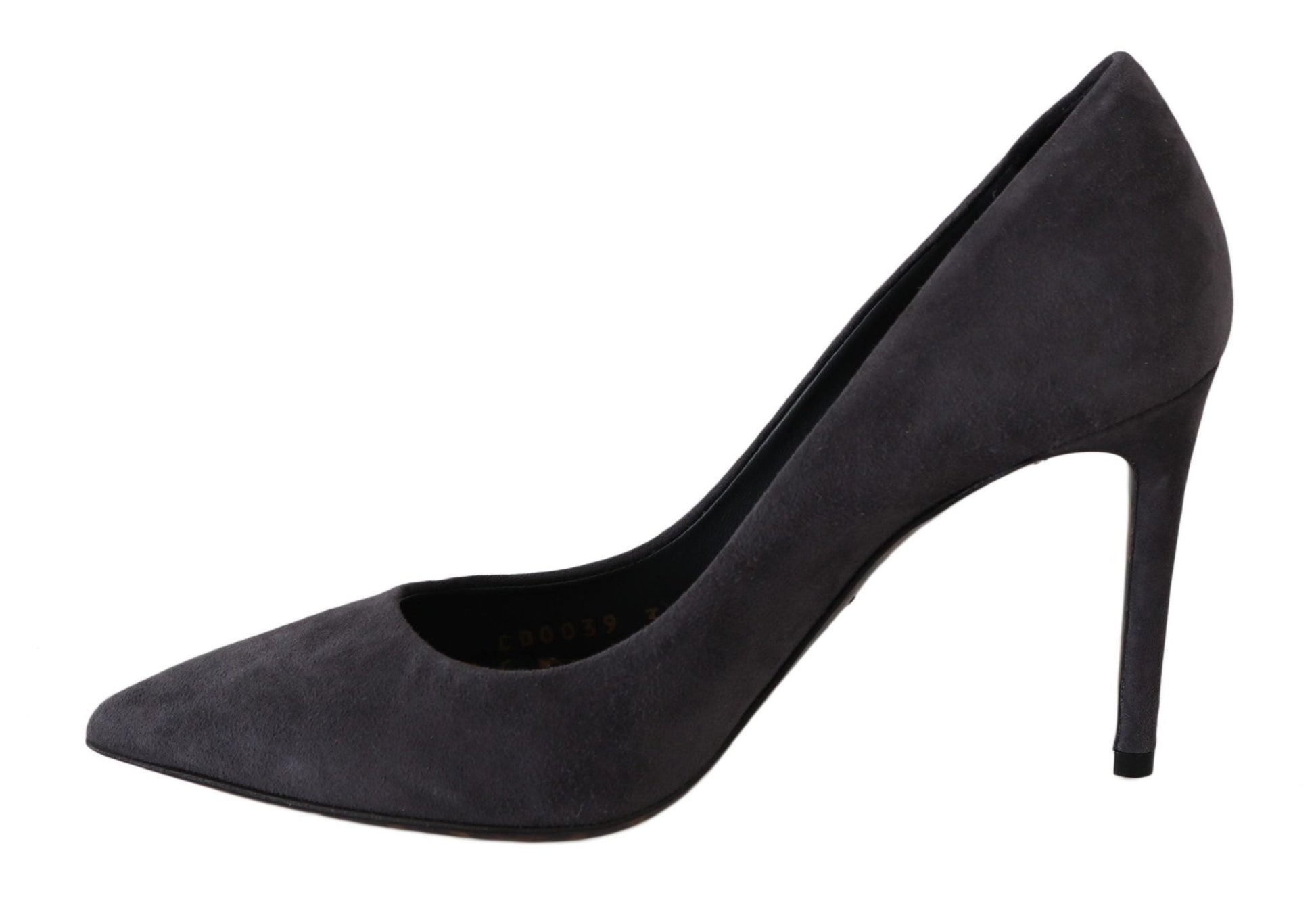 Dolce & Gabbana Elegant Gray Suede Stiletto Pumps - Sandy Store ByNet