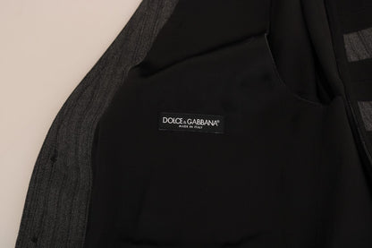 Dolce & Gabbana Elegant Gray Torrero Pattern Formal Vest - Sandy Store ByNet