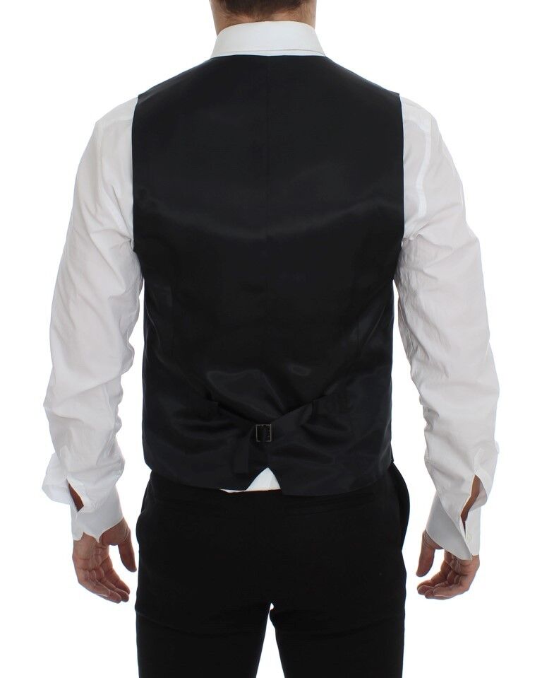 Dolce & Gabbana Elegant Gray Wool Blend Dress Vest - Sandy Store ByNet