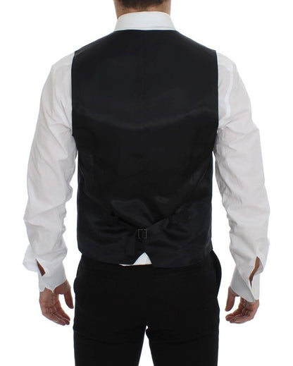 Dolce & Gabbana Elegant Gray Wool Blend Dress Vest - Sandy Store ByNet