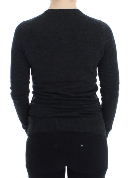 Dolce & Gabbana Elegant Gray Wool Cardigan Sweater - Sandy Store ByNet