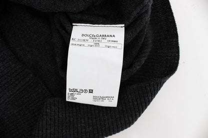 Dolce & Gabbana Elegant Gray Wool Cardigan Sweater - Sandy Store ByNet