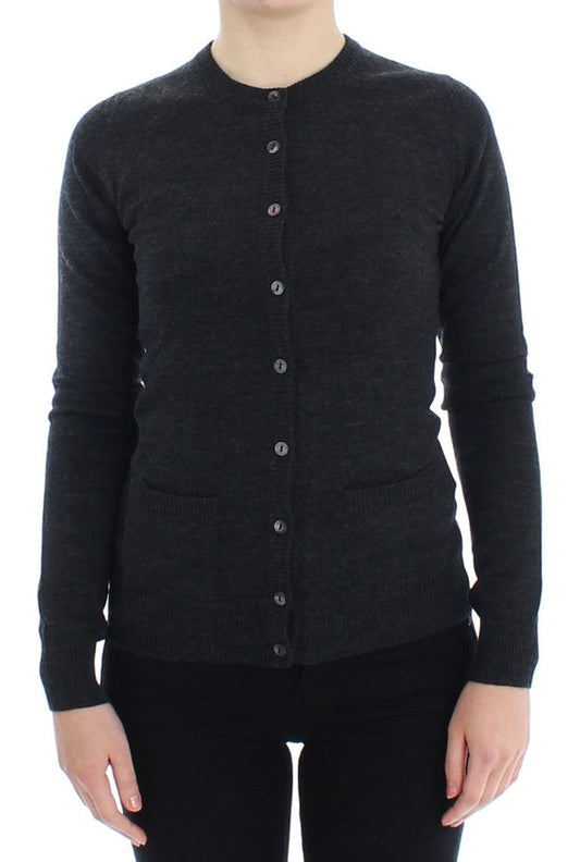 Dolce & Gabbana Elegant Gray Wool Cardigan Sweater - Sandy Store ByNet