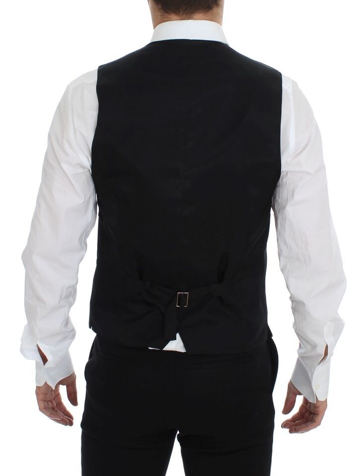 Dolce & Gabbana Elegant Gray Wool Dress Vest - Sandy Store ByNet