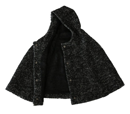 Dolce & Gabbana Elegant Gray Wool Hooded Scarf by Iconic Italian Label - Sandy Store ByNet