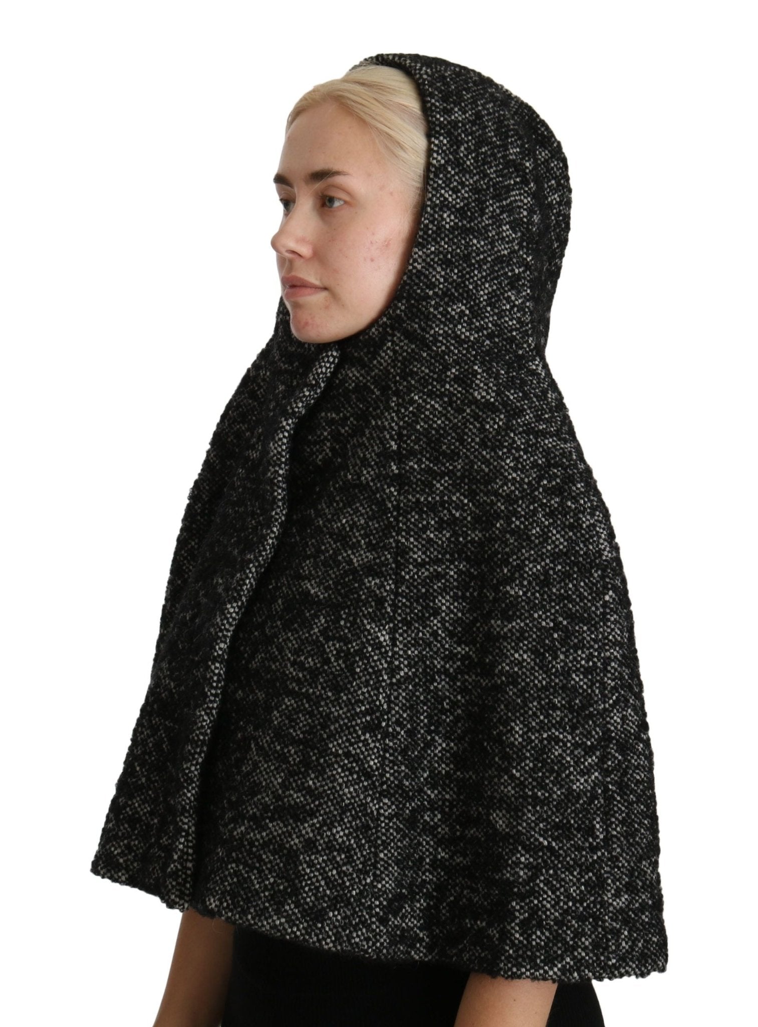 Dolce & Gabbana Elegant Gray Wool Hooded Scarf by Iconic Italian Label - Sandy Store ByNet