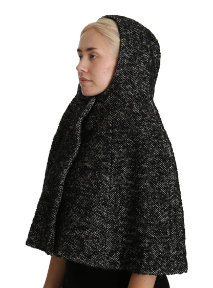 Dolce & Gabbana Elegant Gray Wool Hooded Scarf by Iconic Italian Label - Sandy Store ByNet