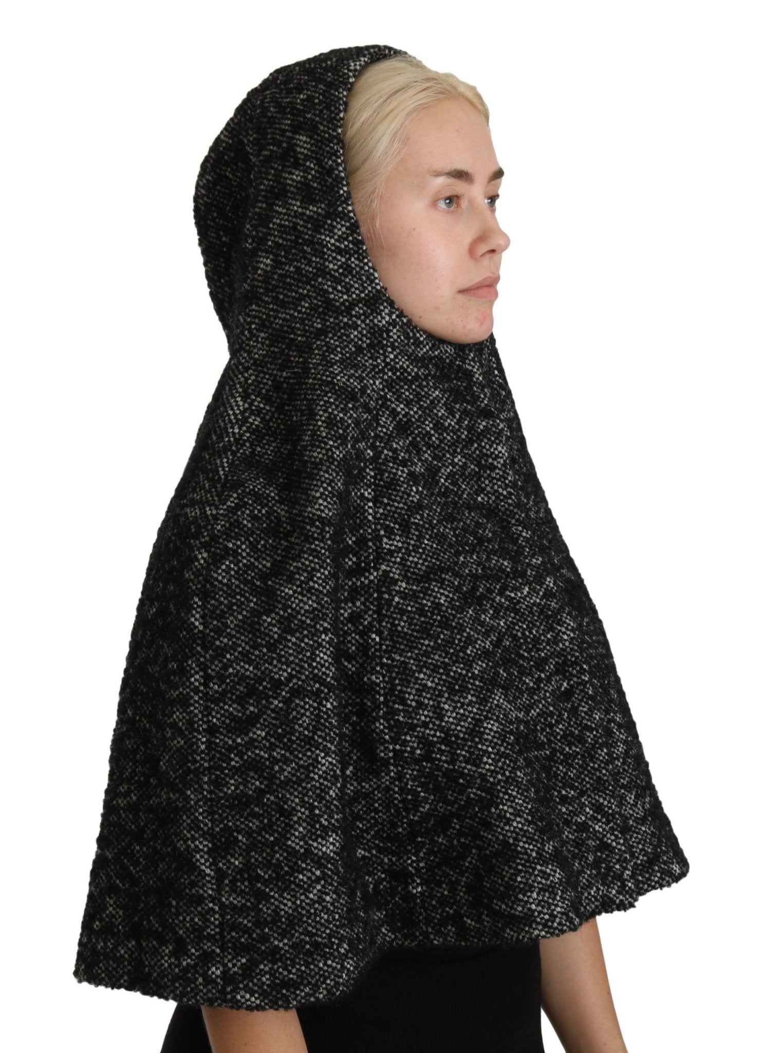 Dolce & Gabbana Elegant Gray Wool Hooded Scarf by Iconic Italian Label - Sandy Store ByNet