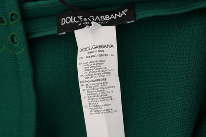 Dolce & Gabbana Elegant Green A - Line Sheath Dress - Sandy Store ByNet