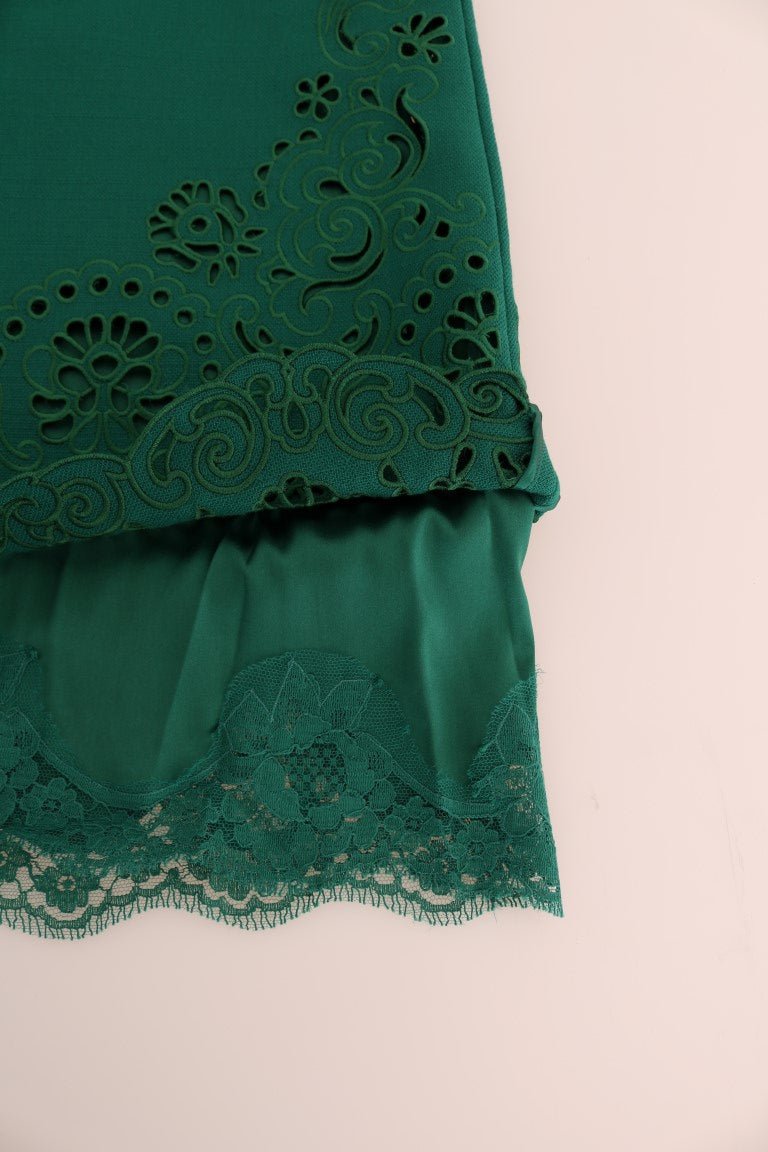 Dolce & Gabbana Elegant Green A - Line Sheath Dress - Sandy Store ByNet