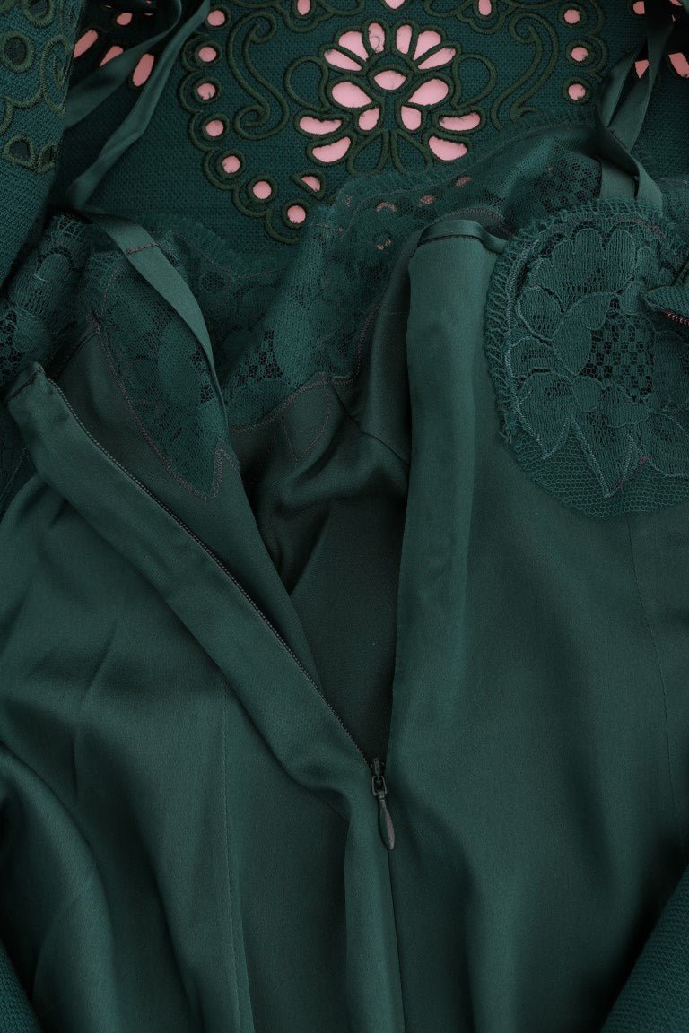 Dolce & Gabbana Elegant Green A - Line Sheath Dress - Sandy Store ByNet