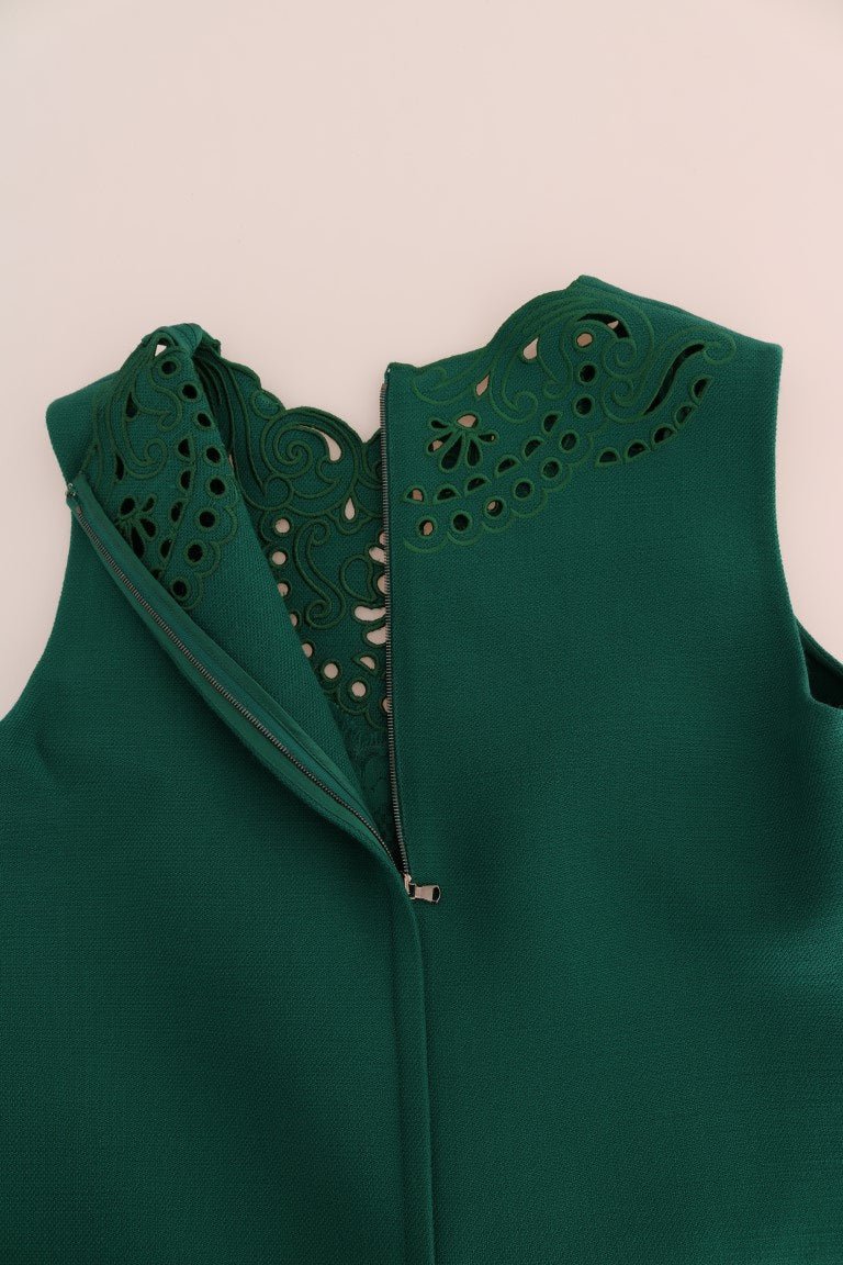 Dolce & Gabbana Elegant Green A - Line Sheath Dress - Sandy Store ByNet