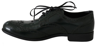 Dolce & Gabbana Elegant Green Brogues Oxford Wingtip Flats - Sandy Store ByNet