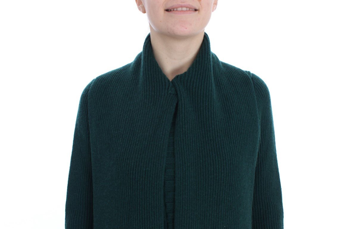 Dolce & Gabbana Elegant Green Cashmere Cardigan Sweater - Sandy Store ByNet