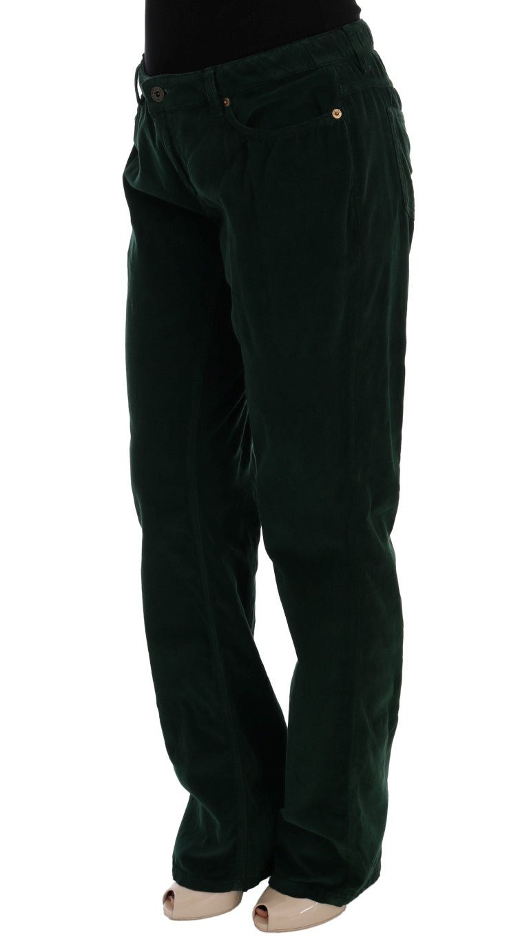 Dolce & Gabbana Elegant Green Cotton Blend Trousers - Sandy Store ByNet