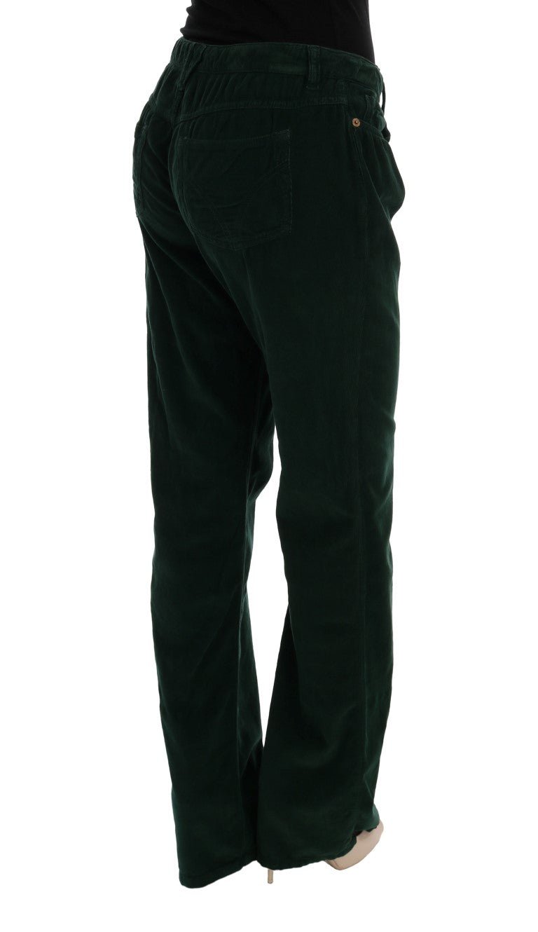 Dolce & Gabbana Elegant Green Cotton Blend Trousers - Sandy Store ByNet