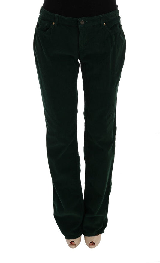 Dolce & Gabbana Elegant Green Cotton Blend Trousers - Sandy Store ByNet