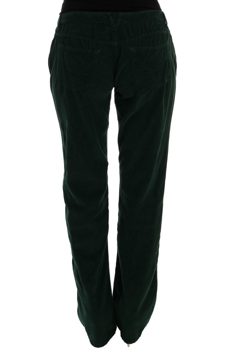 Dolce & Gabbana Elegant Green Cotton Blend Trousers - Sandy Store ByNet