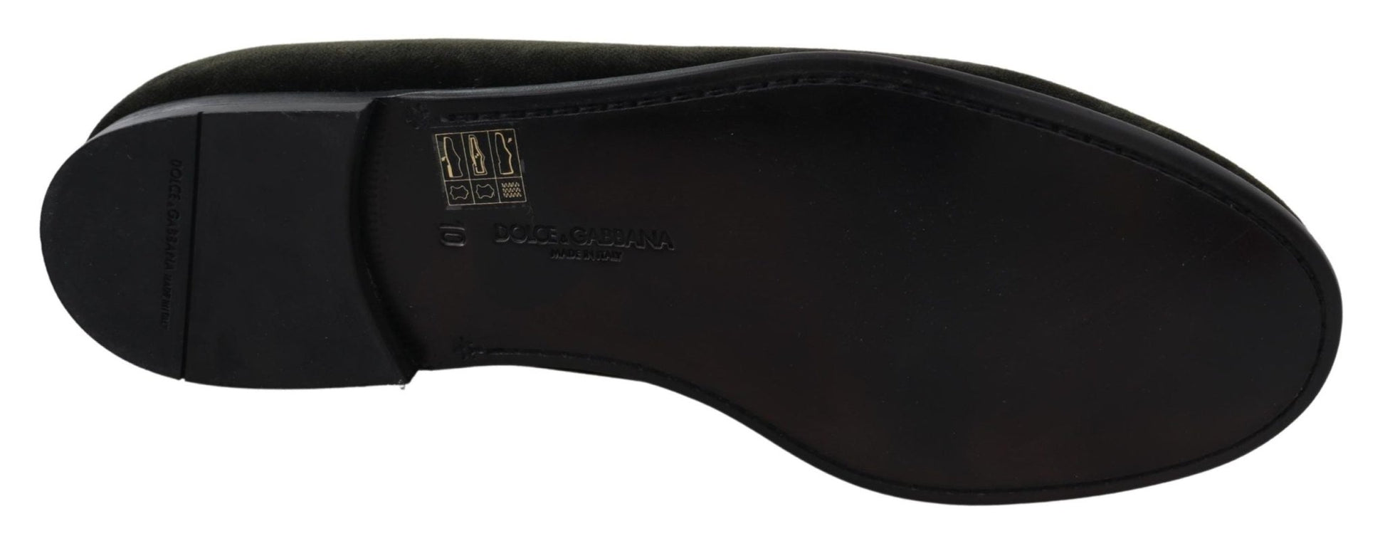 Dolce & Gabbana Elegant Green Velvet Loafers - Sandy Store ByNet