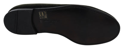 Dolce & Gabbana Elegant Green Velvet Loafers - Sandy Store ByNet
