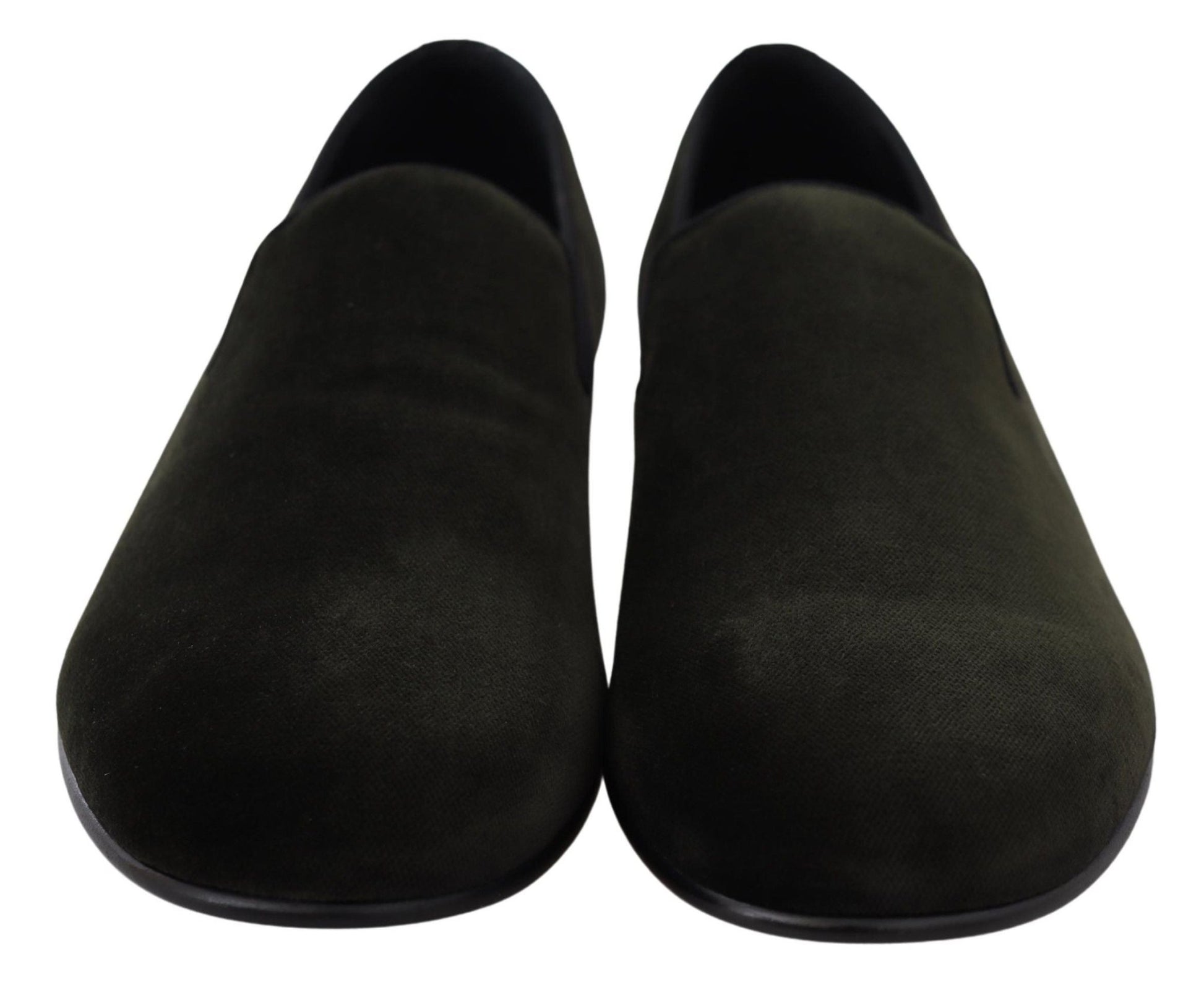 Dolce & Gabbana Elegant Green Velvet Loafers - Sandy Store ByNet